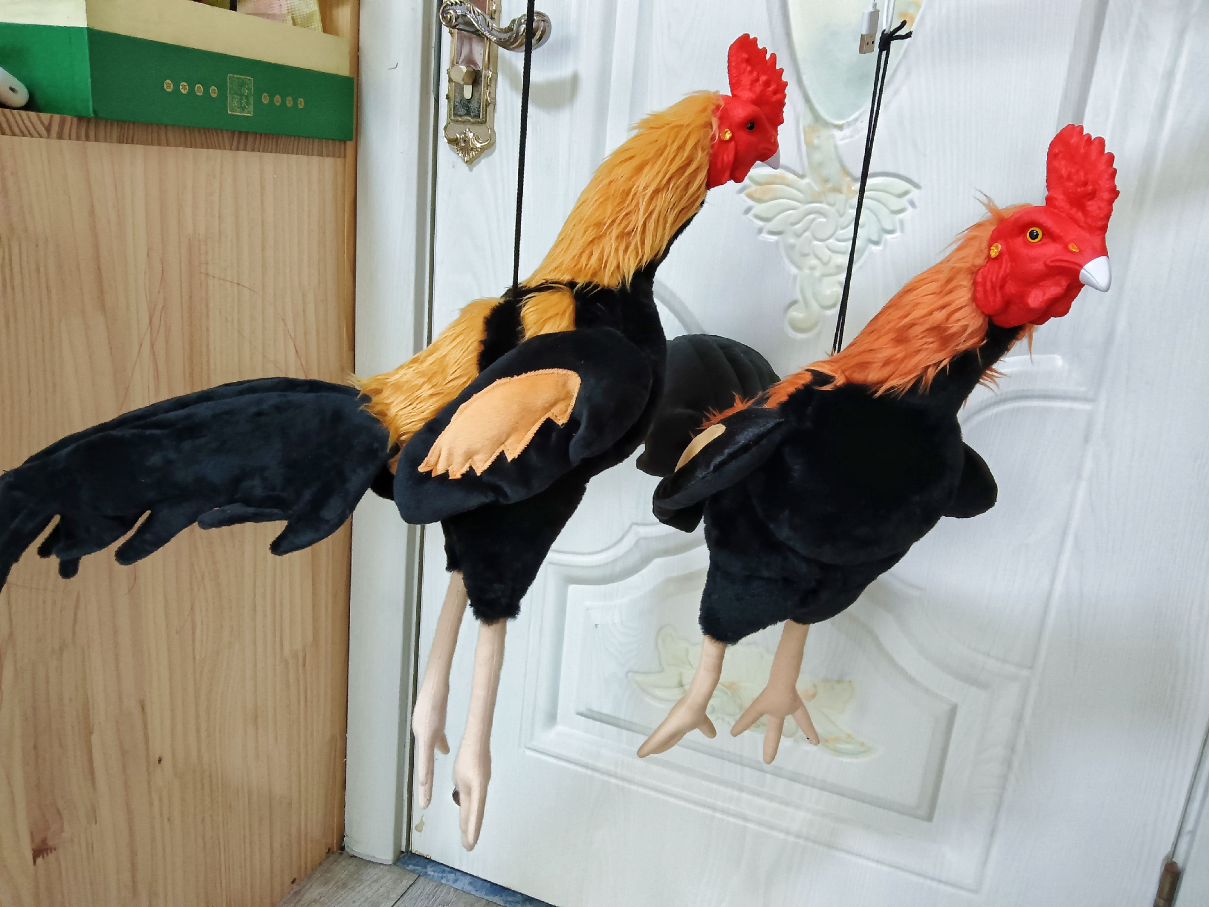 斗鸡用品斗鸡模型鬼子鸡橡胶鸡假斗鸡毛鸡模型训练斗鸡模型